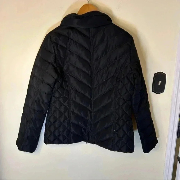 Nine West Full Zip Black Down Filled Puffer Coat - Picture 5 of 6